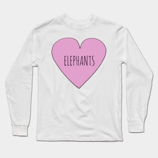 Elephant Love Long Sleeve T-Shirt